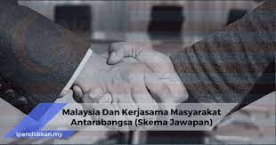 Kerjasama adalah suatu jenis persekutuan atau usaha bersama antar perseorangan atau kelompok. Malaysia Dan Kerjasama Masyarakat Antarabangsa Jawapan