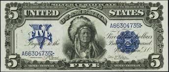 Antique Money Value Of 5 Silver Certificate