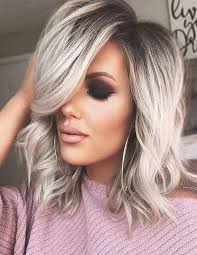 Check spelling or type a new query. Awesome Silver Shoulder Length Hairstyles In 2019 Stylezco