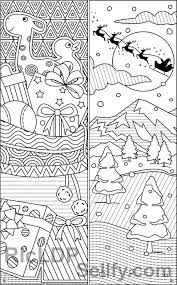 Download Set Of 8 Christmas Coloring Bookmarks Coloring Bookmarks Coloring Bookmarks Free Coloring Books