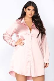 Camden Satin Shirt Dress Blush Plus Size Fashion Tips Fashion Curvy Girl Fashion