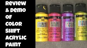 color shift folk art paint review demo