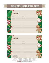 Free Printable Recipe Cards Featuring Colorful Christmas Cookies On A Green Christmas Recipe Cards Printable Recipe Cards Printable Free Christmas Recipe Cards