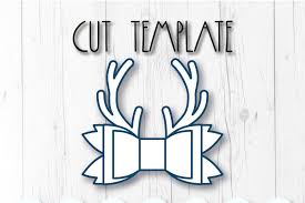 Standard bow | free template & cut files. Deer Antlers Hair Bow Template Svg Dxf Pdf With Diy Tutorial By Artiteki Thehungryjpeg Com
