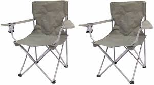 2 Pack Ozark Trail Quad Steel Folding Camping Beach Chairs With Cup Holder Ozarktrail Folding Camping Chairs Camping Chairs Camping Chair