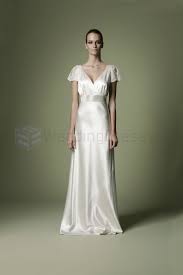 Vintage Style Wedding Dresses Crossover Bodice Deep V Neckline Vintage Necklines For Dresses Vintage Wedding Dress Company Vintage Style Wedding Dresses