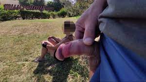 Dick flash - I pull out my cock in front of a young girl in the public park  and she helps me cum in face - it's very risky 4K - MissCreamy - XVIDEOS.COM