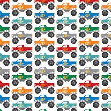 The front grill and headlights look like an angry face.: Background Pattern With Monster Trucks Royalty Free Cliparts Vectors And Stock Illustration Image 101212893