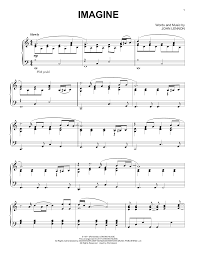 The song in 2004 by roolingstone magazine was chosen as the third best song of all time. Imagine Piano Sheet Music By John Lennon Solo Piano