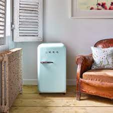 It is a great idea for old or new fridge door decoration to consider personalized vinyl stickers. Retro Mini Fridge Ideas With Charming Vintage Style