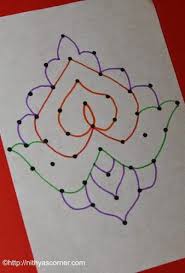 Flower Kolam 9 To 1 Dots Easy Flower Kolams Small Rangoli Design Rangoli Designs With Dots New Rangoli Designs