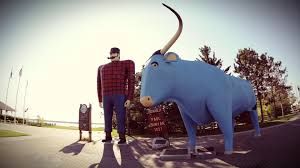 Paul put on his snowshoes and went out to see the unusual weather of a blue snowfall. Paul Bunyan Babe The Blue Ox Explore Upnorth