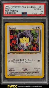 English sets » base set series » wizards of the coast promos » togepi. Auction Prices Realized Tcg Cards 2000 Pokemon Neo Genesis 1st Edition Togepi