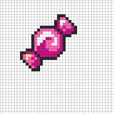 1001 idées pour faire de lart original avec un dessin. Pixel Art Bonbon
