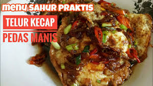 Dengan cara ini, bumbu tumisan kecap akan jadi lebih meresap ke dalam telur. Menu Sahur Telur Kecap Pedas Manis Youtube