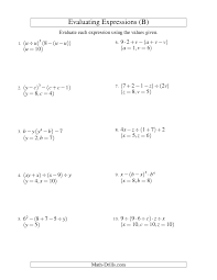 Pin By Tessa Vergara On Education Evaluating Expressions Algebra Worksheets Evaluating Algebraic Expressions