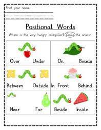 Positional Words Worksheets The Very Hungry Caterpillar Hungry Caterpillar Activities The Very Hungry Caterpillar Activities Hungry Caterpillar