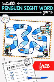 Penguin Sight Word Game In 2021 Sight Word Games Word Games Sight Words