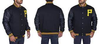 Majestic Pittsburgh Pirates Letterman Jacket Jackets Black Jacket Letterman Jacket