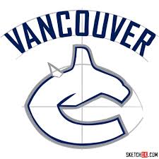 The latest hockey team logo has been modified once, yet it didn't lose its recognizable core. How To Draw The Vancouver Canucks Logo Sketchok Easy Drawing Guides