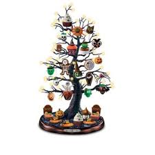 Lighted Halloween Tabletop Tree Collection With Recipe Cards Halloween Tabletop Halloween Christmas Tree Nightmare Before Christmas Tree
