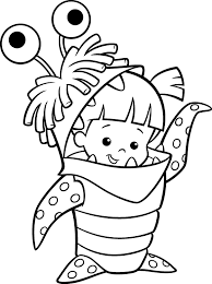 Sulley's world gets turned upside down when he becomes the accidental guardian of a human child (whom he dubs. Monsters Inc Boo Coloring Pages Free Image Download