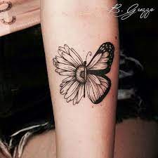 The Reason Why Everyone Love Small Sunflower And Butterfly Tattoo Small Sunflower And Butte Small Tattoos Tattoos Sunflower Tattoos