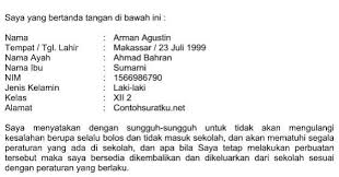 Atau mungkin memerlukan suatu rekomendasi terlampir dari pihak tertentu juga perlu surat pernyataan. Contoh Surat Pernyataan Siswa Bolos Sekolah Contoh Surat