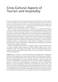 Travelling to, from and within canada, immigration, passports, transportation regulations and the movement of goods. Pdf Cross Cultural Aspects Of Tourism And Hospitality A Services Marketing And Management Perspective