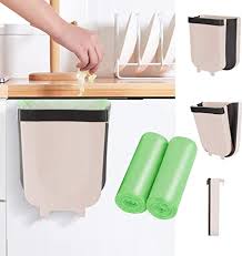 Keeps kitchen trash door closed when its connected to another part. Amazon Com Kitchen Hanging Trash Can For Kitchen Cabinet Door 9l 2 4 Gallon Collapsible Foldable Compact Garbage Bins Trash Holder With Trash Bags For Bedroom Office Portable Home Outdoor Garbage Can Coffee Home