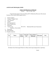 Contoh Surat Keterangan Pindah Domisili Dari Kelurahan Cute766