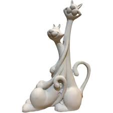 Lime Art Shop Ham Polyester Cift Kedi Obje Fiyati