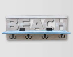 4.7 out of 5 stars. Ablerhome Decoration Rustic Beach Coat Hooks Storage Hangers Nautical Blue Clothes Towel Racks Shelves Wood Effect Finish Distressed Shelf Beach Coat Hooks Home Garden Store Home Kitchen