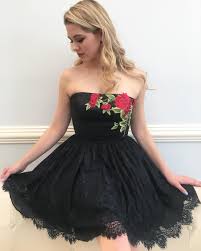 From glamorous long prom dresses and pageant gowns to inexpensive sleeveless cocktail dresses, the delicate embroidery on these designs makes them chic and feminine. Black Prom Dress With Embroidered Flowers Off 60 Medpharmres Com