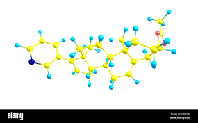 Abiraterone is an antiandrogen used to treat metastatic, castration-resistant  prostate cancer. 3d illustration Stock Photo - Alamy