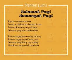 's biasa digunakan untuk menunjukkan kepunyaan atau kepemilikan. Pantun Selamat Pagi Brainly