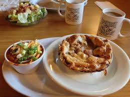 Deeelish Chicken Pot Pie With A Side Salad Chili And Hot Coffee Picture Of The Rongbranch Restaurant Julian Tripadvisor