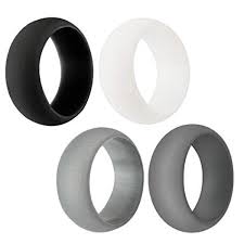 Amazon Com 4 Pack Silicone Wedding Ring Men Women Rubber