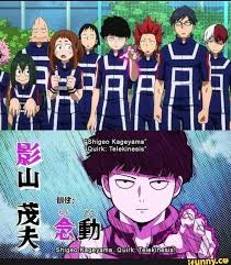 Shigeo Kagayama Quirk Telekinesis Ifunny Mob Psycho 100 Anime Mob Psycho Anime Crossover