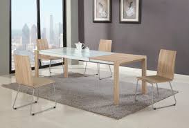 wood glass top modern dining table sets
