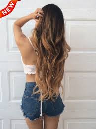 Medium Reddish Brown Sunflower Blonde Ombre Hair Extensions Ms0427 Long Hair Styles Ombre Hair Blonde Blonde Hair Tips