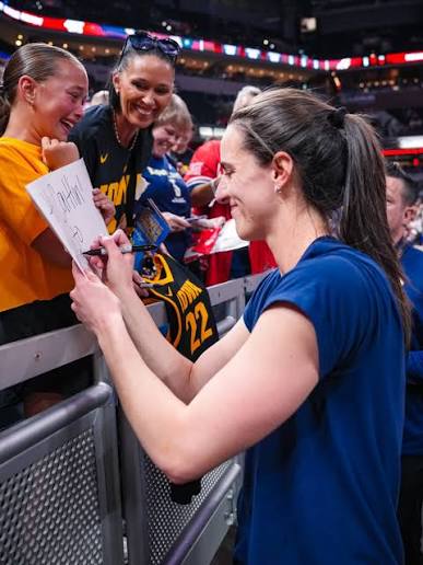 what it's all about 🥹❤️ this young fan was brought to tears after getting  an autograph from Caitlin Clark.