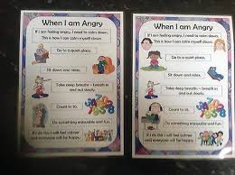 What To Do When Angry Calm Down Chart Autism Visual Aid