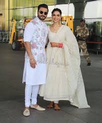 Deepika Padukone With Ranveer Singh Deepveerkishadi Kurta Designs Indian Men Fashion Mens Indian Wear