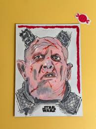 2024 Topps Chrome Star Wars Galaxy Burg Sketch by Sean Mathews