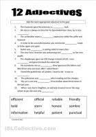 Adjectives Quotes Quotesgram Adjective Worksheet Adjectives Word Problem Worksheets