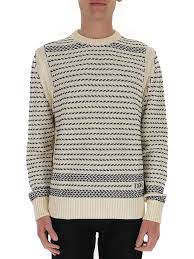 Who is the designer of the dior sweaters? Dior Homme Signature Embroidered Chevron Knit Sweater In Multi Modesens