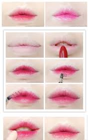How To Do The Gradient Lip With Lipstick Instead Of A Lip Tint Lip Makeup Tutorial Ulzzang Makeup Tutorial Makeup Tumblr