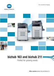 Anleitungen und benutzerhandbücher für konica minolta bizhub 163. Konica Minolta Bizhub 163 Brochure