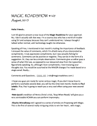 13,050 likes · 6 talking about this · 12 were here. Fillable Online Magic Roadshow 169 August 2015 Fax Email Print Pdffiller